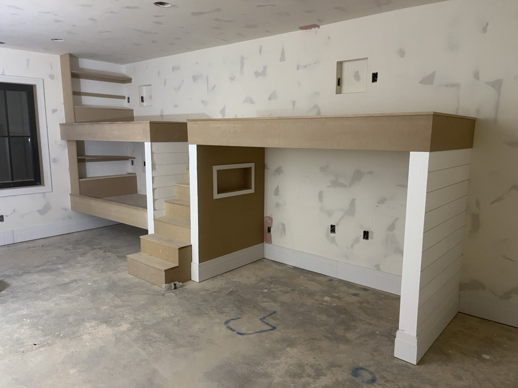 Custom wood portal and coffered ceiling, luxury custom home